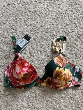 Andres Sarda "Woolf Garden" Floral Bikini Top - Size US 36C / EU 80C (NWT)